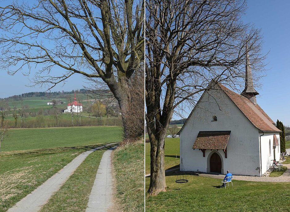 Kapellenweg mit Kapelle St. Ottilien in Buttisholz