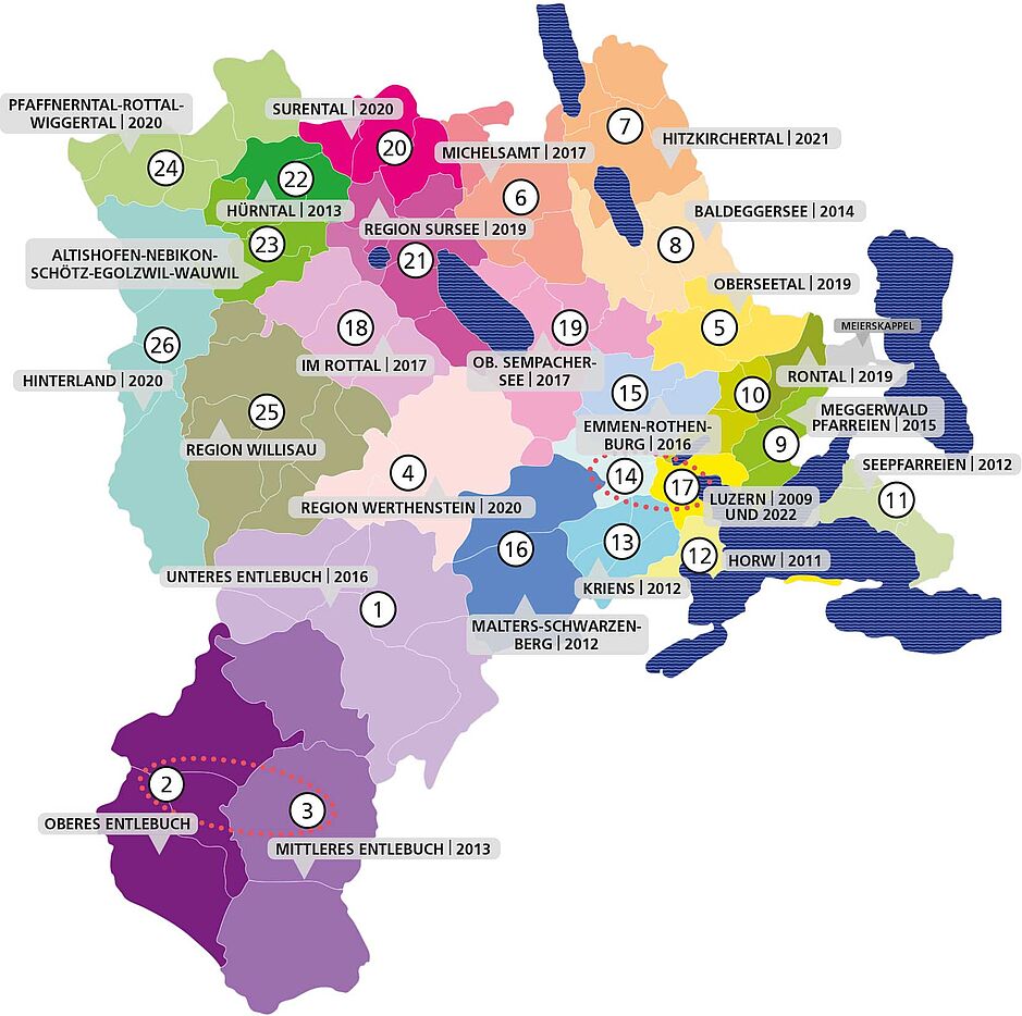 26 Pastoralräume waren für den Kanton geplant, 24 werden es am Ende sein, 23 sind bis jetzt errichtet.